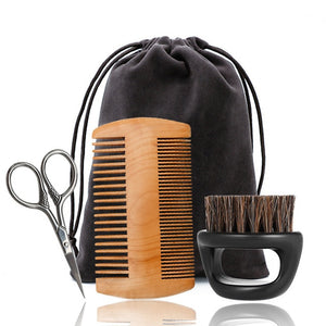 3Pcs/Set Men Beard & Mustache Grooming Kit